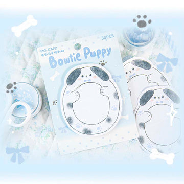 Mo Card | Notas Adhesivas Circle Cute Bowtie Puppy