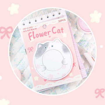 Mo Card | Notas Adhesivas Circle Cute Flower Cat