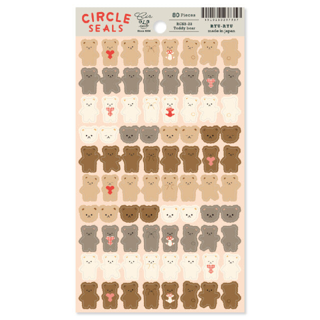 RyuRyu | Pegatinas Circle Teddy Bear