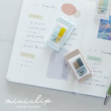 Kanmido | Mini Clip with Bookmark Coco Fusen Misty Mint