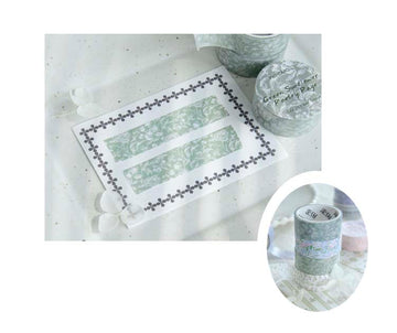 Mo Card | Colorful Flower Season Washi Tape Green Sunflower Poetry Page