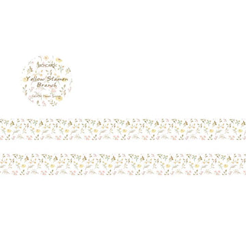 Mo Card | Colorful Flower Season Washi Tape Yellow Stamen Branch