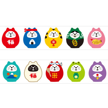 Papier Platz | Concombre Cat Daruma Washi Tape