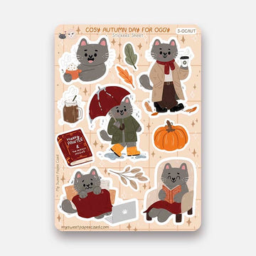 My Sweet Paper Card | Pegatinas Cozy Autumn Day Of Oggy