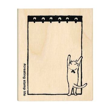 Kodomo No Kao | Sello Mini I Love Stamp Notepad Cat