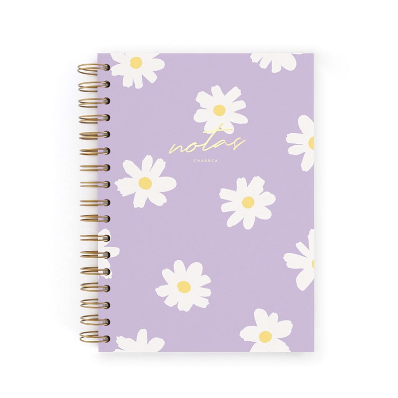Charuca | Cuaderno A5 Floral Lila (Puntos)