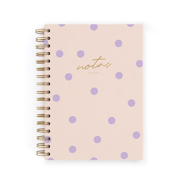 Charuca | Cuaderno A5 Topos Pink & Lila (Puntos)