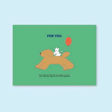 Iconic | Cuddly For You Green Mini Postcard