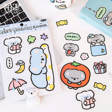 Mo Card | Pegatinas Cute Pet Adventure Sleepy Koala