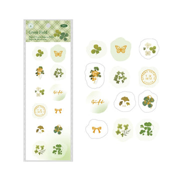 Mo Card | Pegatinas Days With Flowers Green Field