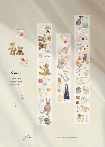 Pion | Pegatinas en Rollo Dear Matte PET Tape