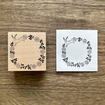 Arte CO | Sello Deer Roses Wreath