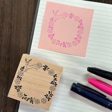 Arte CO | Sello Deer Roses Wreath