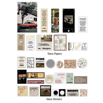 Infeel.me | Pack de Papeles y Pegatinas Decorativas Deco Asset Dusk