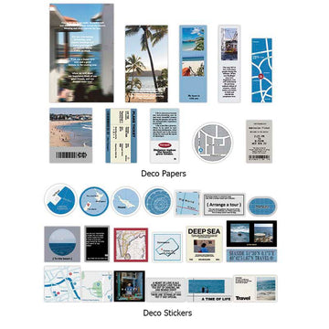 Infeel.me | Pack de Papeles y Pegatinas Decorativas Deco Asset Roaming Island