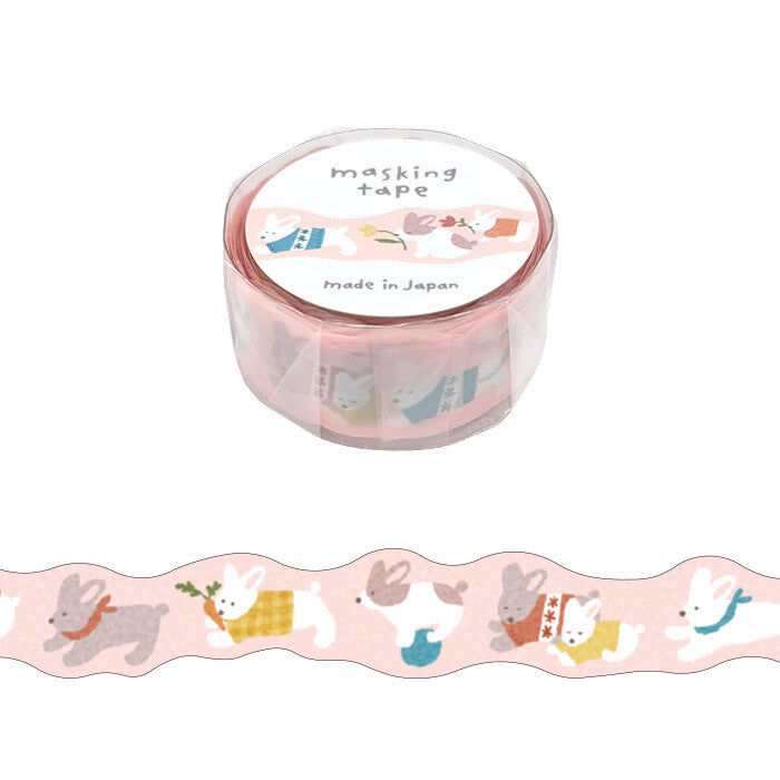 Mind Wave | Die Cut Hokkori Rabbit Washi Tape