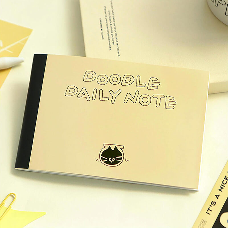 Iconic | Doodle Daily Mini Cream Yellow Planner