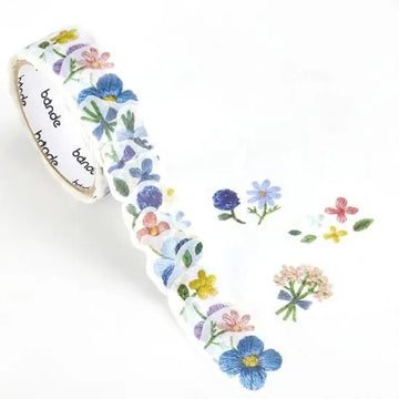 Bande | Pegatinas en Rollo Embroidery Forest Small Flowers Blooming