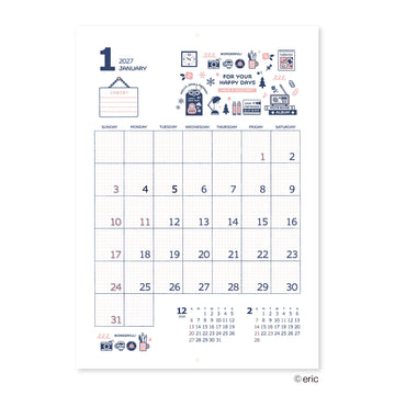 Koyomi Seikatsu | Calendario de Pared Eric 2027