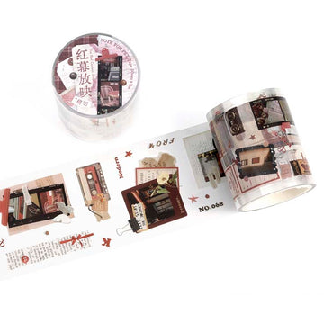 Note For | Pegatinas en Rollo Filmography PET Red Curtain