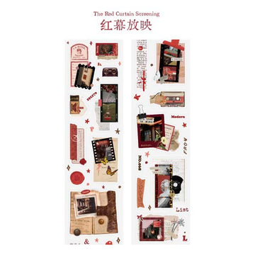 Note For | Pegatinas en Rollo Filmography PET Red Curtain