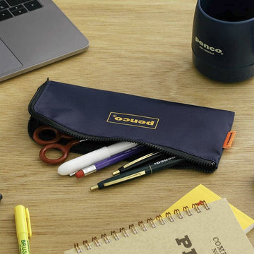 Penco | Navy Flat Pencil Case