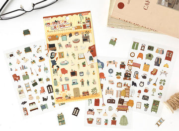 2ABC | Set de Pegatinas Fleeting Pleasure Daily Life At Home (4pc)