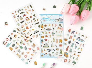 2ABC | Set de Pegatinas Fleeting Pleasure Island Vacation (4pc)