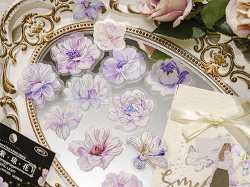 Mo Card | Pegatinas Floating Light Flower Twilight Purple Flower