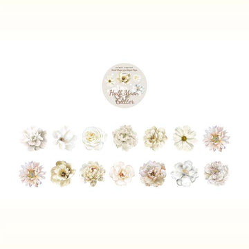 Candy Poetry | Pegatinas en Rollo Flower Letter Half Moon Glitter