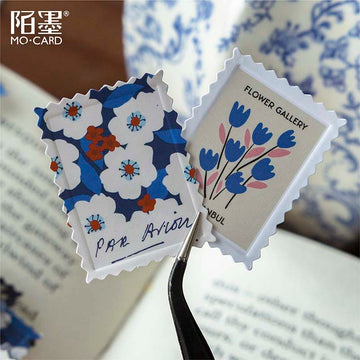 Mo Card | Pegatinas en Cajita Flower Post Office Iris Letter