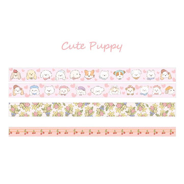 Card Lover | Set de Washi Tapes Flower Sweetheart Cute Puppy