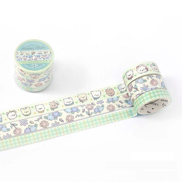 Card Lover | Set de Washi Tapes Flower Sweetheart Happy Bear