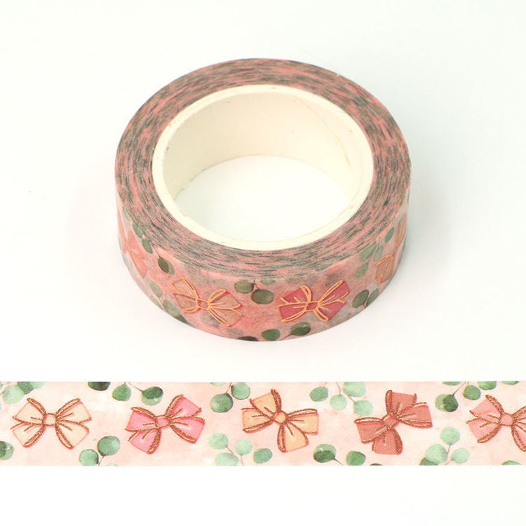 MZW | Foil Pink Bow Washi Tape