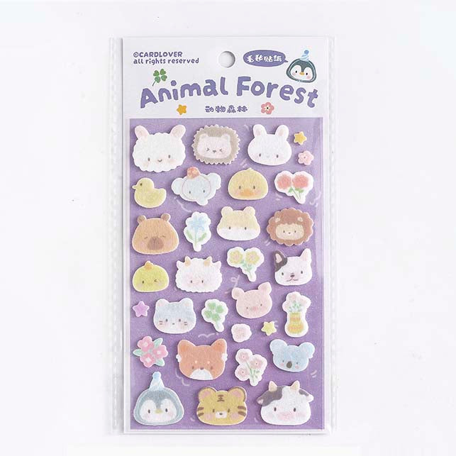 Card Lover | Pegatinas Fieltro Forest Cute Story Animal Forest