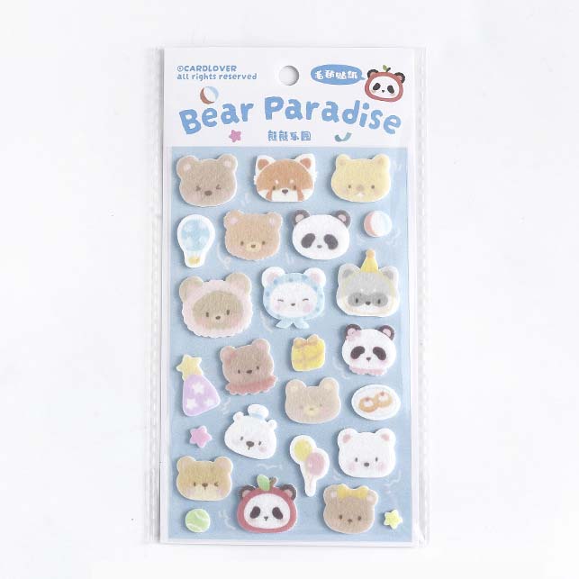 Card Lover | Pegatinas Fieltro Forest Cute Story Bear Paradise