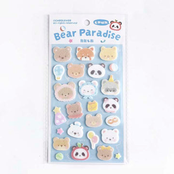 Card Lover | Pegatinas Fieltro Forest Cute Story Bear Paradise