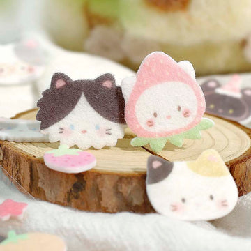 Card Lover | Pegatinas Fieltro Forest Cute Story Fruity Kitten