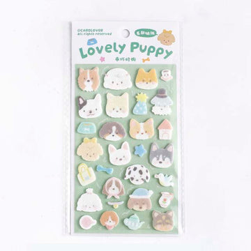 Card Lover | Pegatinas Fieltro Forest Cute Story Lovely Puppy