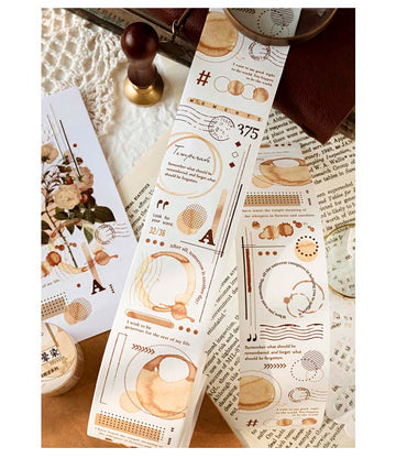 Mo Card | Fragment Trace Washi Tape Coffee Traces