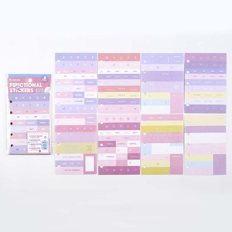 Note for | Purple functional stickers set