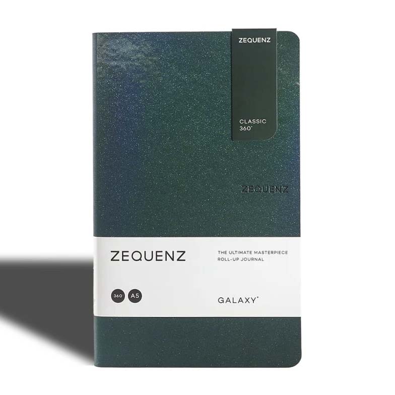 Zequenz | Cuaderno Galaxy A5 Slim Astro Green (Interior a escoger)