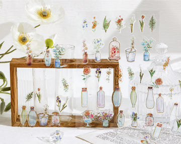 Mo Card | Pegatinas Glass Time Flowers Dreams