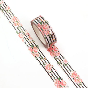 MZW | Gold Foil Roses Washi Tape