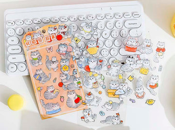 2ABC | Set de Pegatinas Soft And Cute Cat Red Baby (4pc)