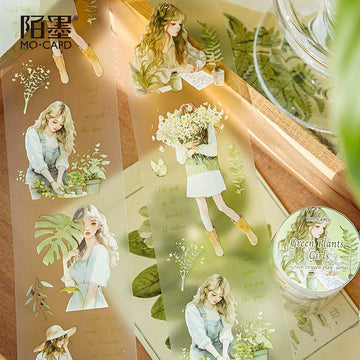 Mo Card | Green Oxygen Plant Series Green Plants Girls PET Tape