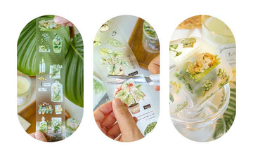 Mo Card | Green Oxygen Plant Series Leisure Time PET Tape