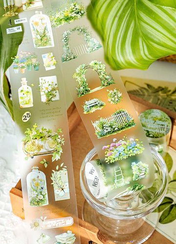 Mo Card | Green Oxygen Plant Series Corner Of Life PET Tape