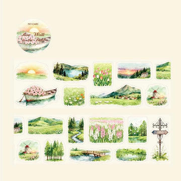 Mo Card | Pegatinas en Rollo Green Scenery Slow Ride In The Wild