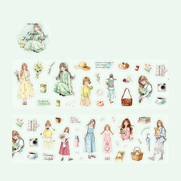 Mo Card | Pegatinas en Rollo Green Scenery Soft Light Nap